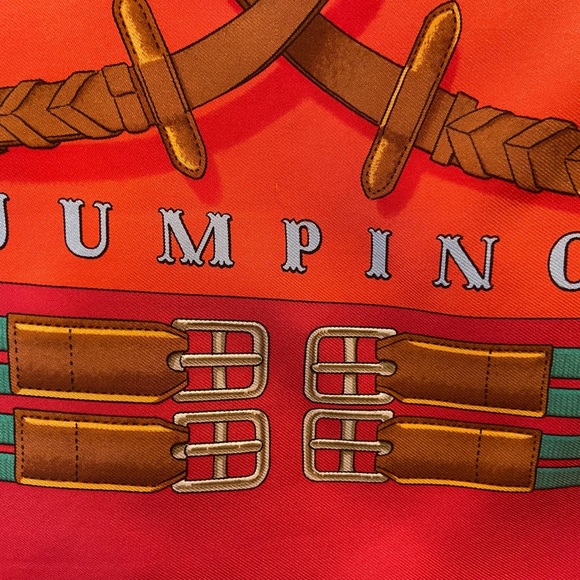 Vintage Red Jumping Hermes Scarf - Picture 2 of 4